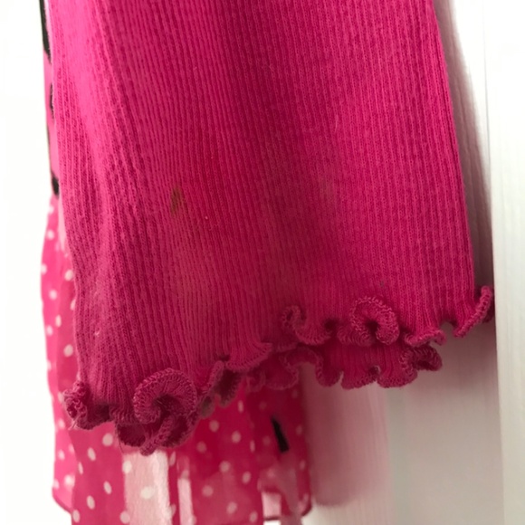 Vintage 725 Originals Girls M Size 10/12 Button Ruffle Hem Stripe Cheetah Print - Picture 9 of 11